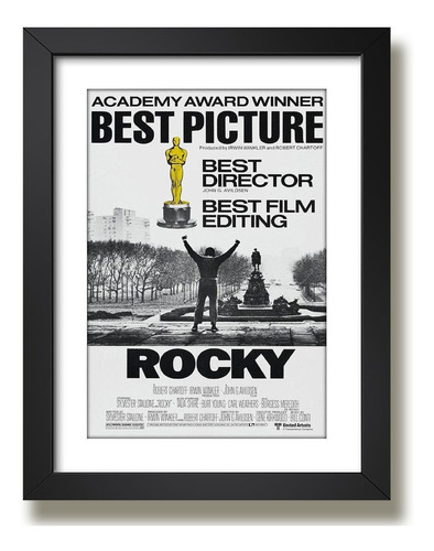 Quadro Rocky Balboa Campeao Luta Boxe Oscar Cinema Tv Filme