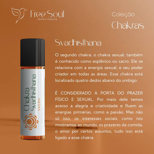 Blend Roll-on Óleo Essencial 2º Chakra Sacro Swádhisthána