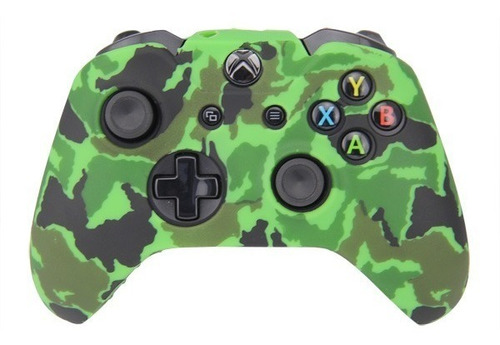 Funda Protector Silicona Joystick Xbox One Camuflado Verde 