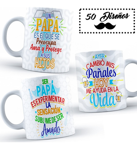 50 Plantillas Día Del Padre Editables Frases Para Tazas #20 | Meses sin  intereses