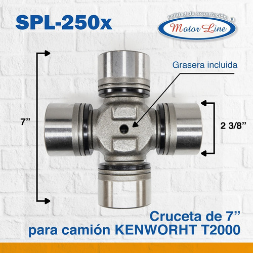 Imagen 3 de 9 de Cruceta 7 Pulgadas Spl-250x Para Kenworth Serie T2000