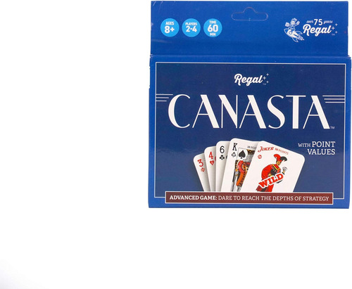 Regal Games Canasta Family Card Game - Cards De Color Azul D