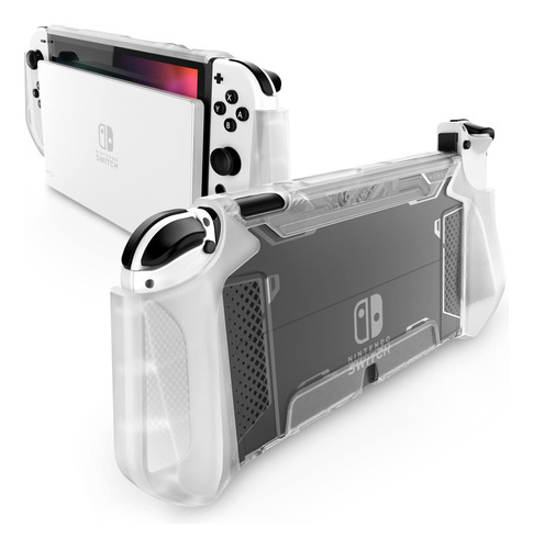 Funda Resistente Para Nintendo Switch Oled Tpu Grip Clear