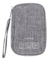 Comprar Organizador De Cables Para Viaje Gris | Organizador De Valija Pendrive Memoria Cargador Cables | Estuche Para Accesorios Electrónicos Lookmy |