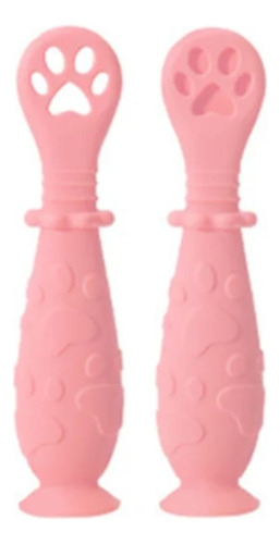 Set De Cucharas De Silicona Aprendizaje Bebé Pre-cucharas