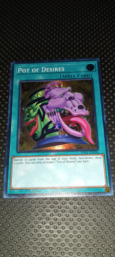 Carta Yugioh Pot Of Desires Ra Super 