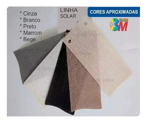 Imagem 4 de 8 de 1 Toldo Cortina Tela Solar 330 Largura X 330 Altura So3m