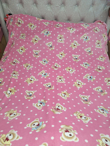 Frazada Cobija Matrimonial Rosa De Oso Rosa Oso
