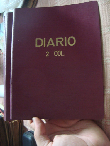 Antiguo Cuaderno Diario De 40 Hojas 2 Columnas Impecable