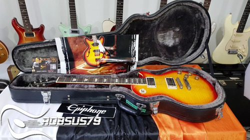Imagem 2 de 10 de Guitarra EpiPhone Les Paul Tribute 60 Plus Caps Gibson Case