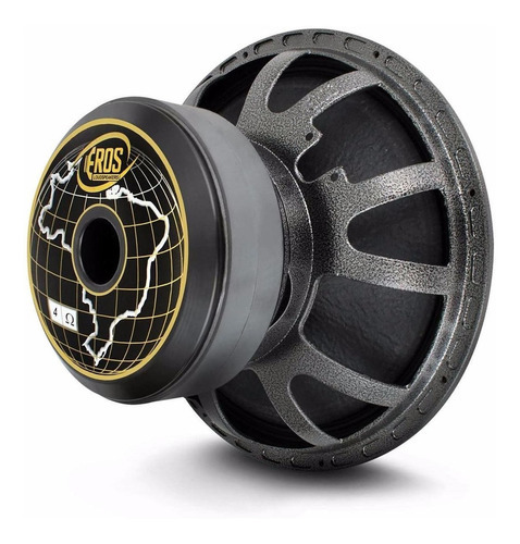 Woofer 15 Polegadas Eros 2600w Rms E-15 Hammer 5.2k 4 Ohms B Cor Preto