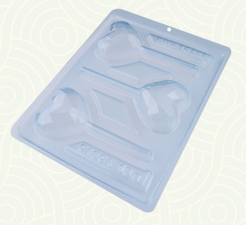 Forma 3 Partes Pirulito Coração Lapidado Bwb Cod: 10283 Cor Branco