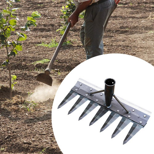 Gardening Garden Hoe Weeding Rake Weeds Manual De 7 Dientes