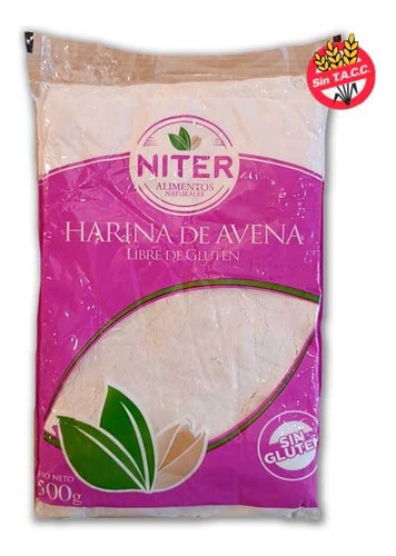 Harina De Avena Libre De Gluten 500gr | Alimentos Niter