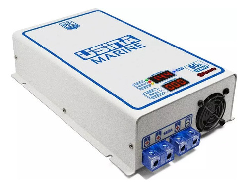 Fonte E Carregador De Bateria Nautico SPARK ELETRONICS Usina Marine Branco 12v 60a