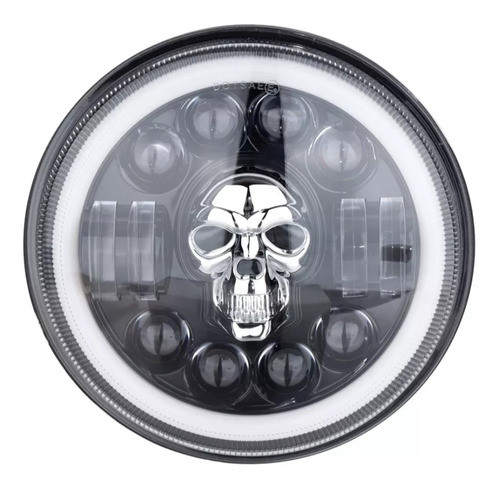 Faro Led 7 Pulgadas Jeep Calavera 160 Watts Super Potente