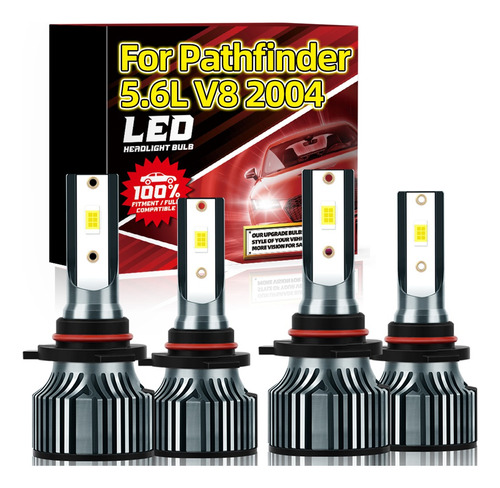 Faro Led 9005 9006 Para Nissan Pathfinder 5.6l V8 2004