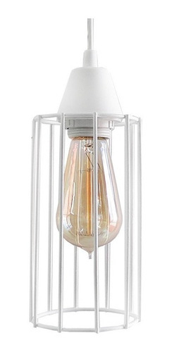 Imagen 2 de 2 de Lampara Colgante Techo Jaula Cilindro Vintage 1 Luz