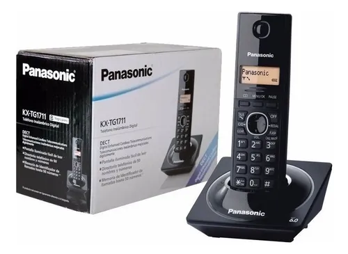 Teléfono Panasonic KX-TG1711 inalámbrico - color negro