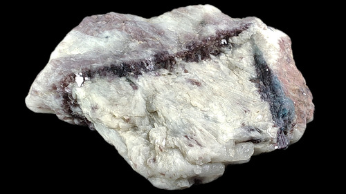 Lb171 Turmalina Paraíba Em Matriz Albita 449g Gramas Cor Roxo Azul E Branco