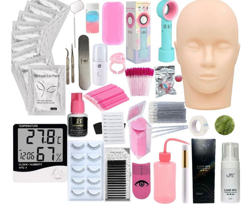 Kit Para Extensiones De Pestañas Profesional Práctica 1x1 