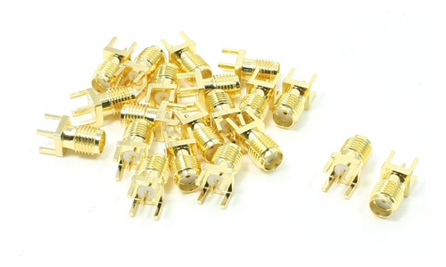 20 X End Launch Pcb Monte Sma Conector Hembra Recto Rf