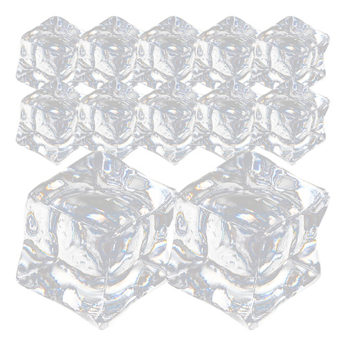 Cubos De Gelo Simulados Transparentes, Gelo Falso, Gema, 60