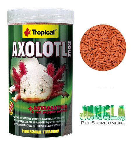 Alimento Especial Para Axolotes Tropical 135g Rico Proteína