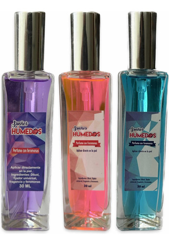 3 Pack Perfume Con Feromonas 30ml Hombre, Mujer Y Unisex