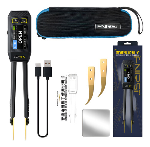 Pinza Probadora Lcr 10khz Medicion Esr Lcr-st1 Fnirsi