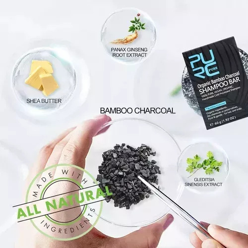 4 Unids Barra De Shampoo De Carvão Vegetal De Bambu Orgânico