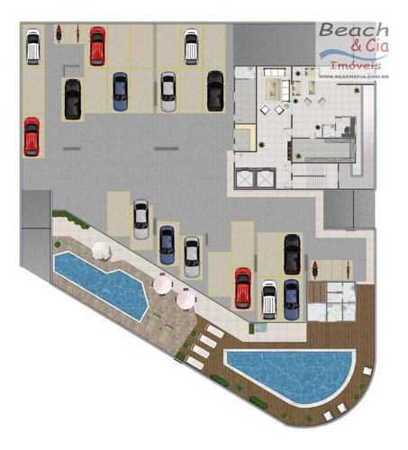 Imagem 22 de 30 de Frente Mar, 2 Dorms, Praia Grande, Entr. R$ 52 Mil, Ap00674 - Vap00674