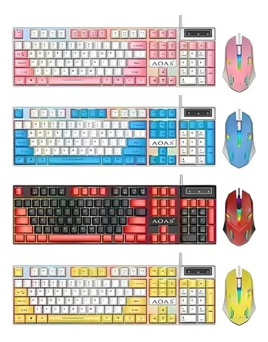Combo Teclado Y Mouse Retroiluminado M450 Rgb Full Color