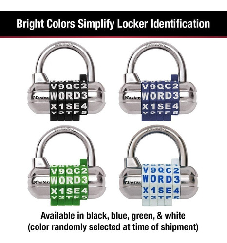 Imagen 4 de 7 de Candado Master Lock / Combinacion Letras Y Numeros Mod.1534d