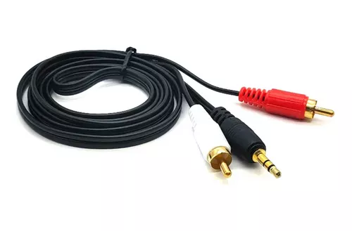 Cable Auxiliar Mini Plug Jack 3.5 mm A 2 Rca Macho Audio, Mp3, Celu Pc