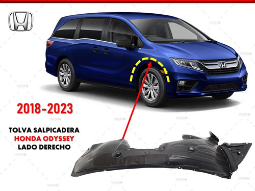 Tolva Lodera De Salp Honda Odyssey 2018-2023 Lado Derecho