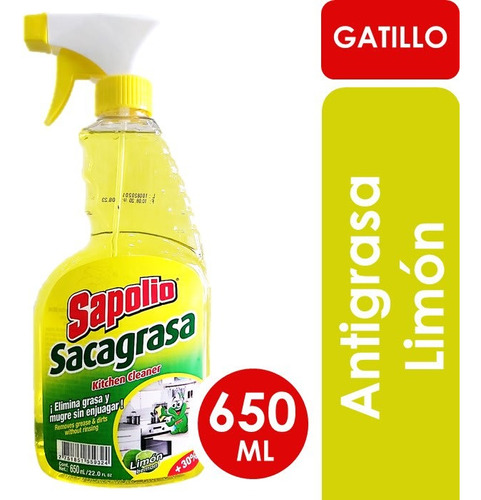 Antigasa, Sacagrasa Sapolio Limon 650 Ml