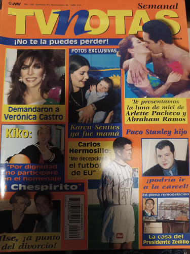 Revista Tv Notas Verónica Castro Arlette Pacheco