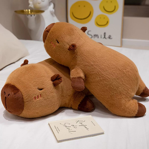 H Almohada De Peluche Gigante Capibara, Suave Y Abrazo