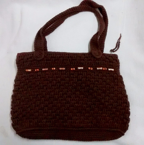 Cartera Crochet Hippie Marrón