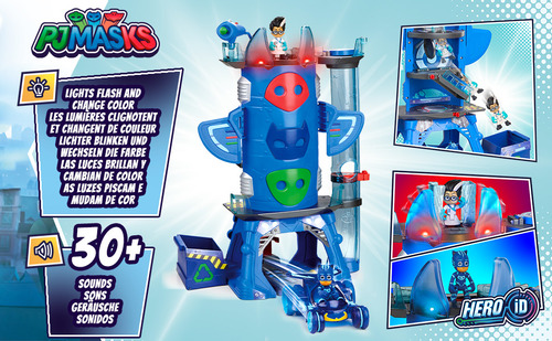 Pj Masks Deluxe Battle Hq Juego Con Luces Y Sonidos (f2101)