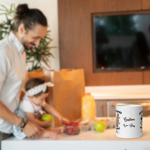 Tazas Personalizadas Para Papás Primerizos Dia Del Padre Blanco Español