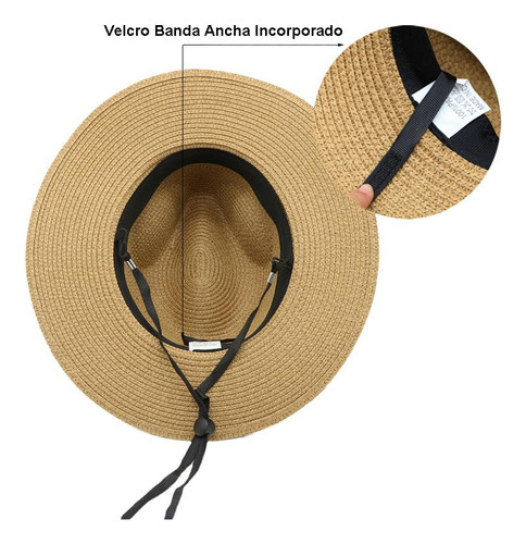 Sombrero De Panamá De Ala Ancha Para Mujer Con Mangas