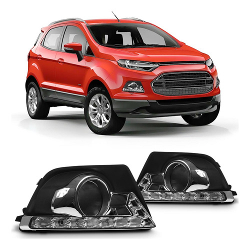 Par Moldura Farol Milha Ecosport 2016 A 13 Led Daylight