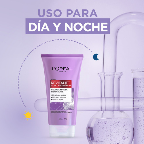 Kit L'oréal Paris Ácido Hialurónico Gel + Crema Día + Sérum