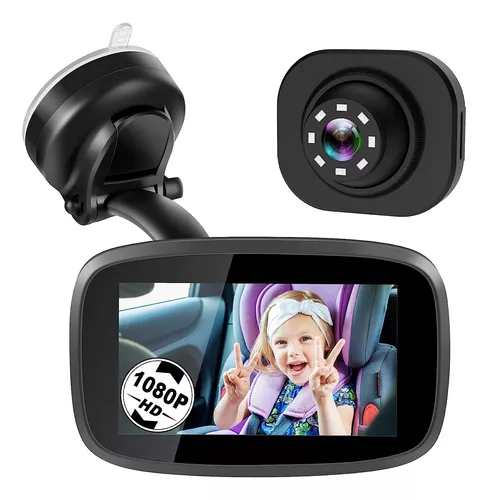 Comprar Espejo de coche para bebé 1080P, cámara para coche de bebé