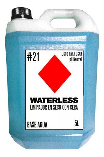 Limpiador Waterless Ecotech Apto Acrilico Para Autos 5 L