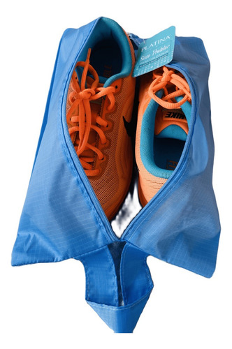 Bolsa Porta Sapato Viagem Tenis Calçado Roupa Mochila Azul