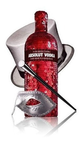 Funda Skin Absolut Masquerade 1lt No Alcohol No Botella