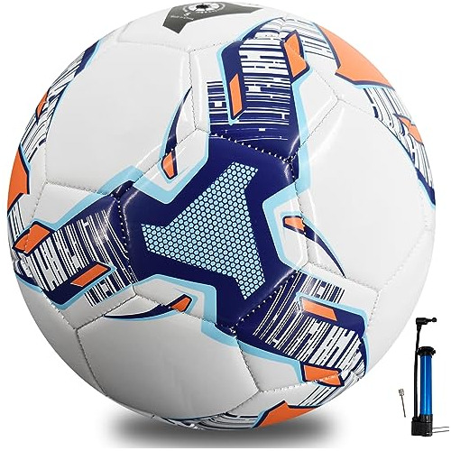 Senston Soccer Ball Official Size 5 With Pump -training Matc